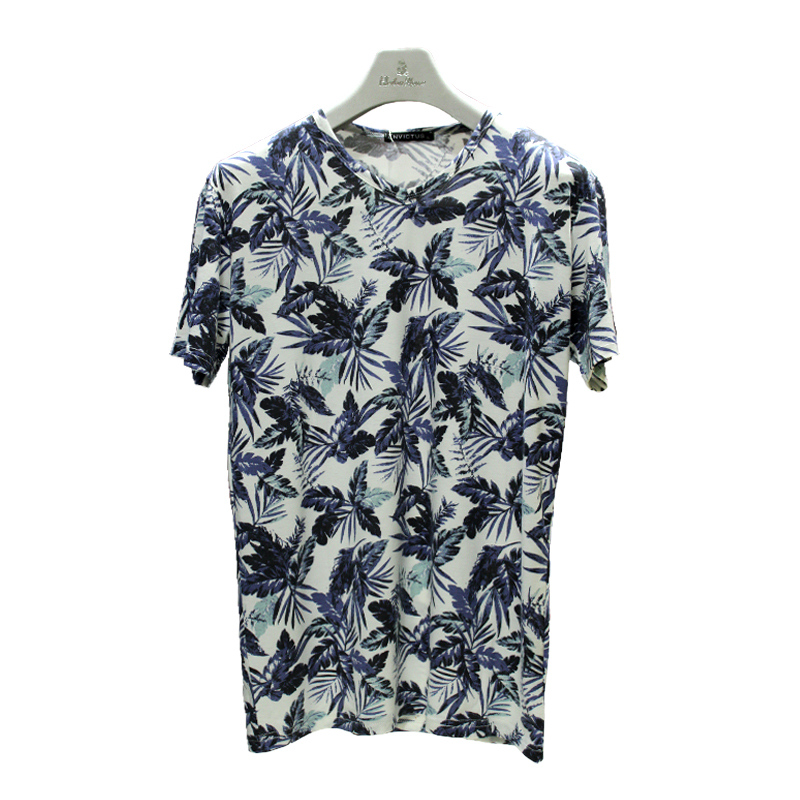 Men's Invictus Purple & Black Leaves Designed T-Shirt - Mercado 1 to 20 ...