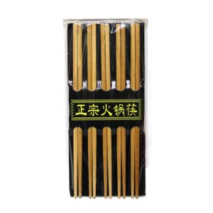 5 Pairs Natural Bamboo Chopsticks 8.8 Inches, Easy to Hold